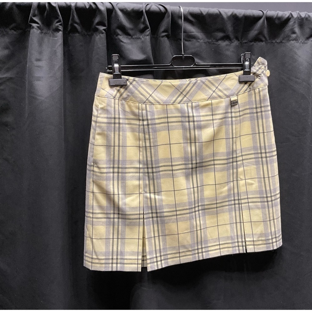 C - EP Pro Lime Green Yellow Plaid Skort Size 8